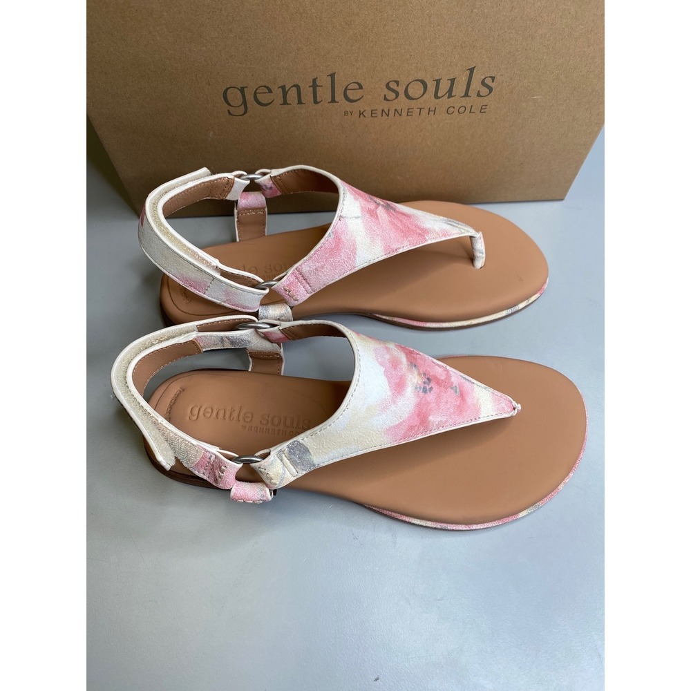 Gentle Souls Kenneth Cole Holly Floral Multi Suede Sandals Pink GS24HLL09 Size 7